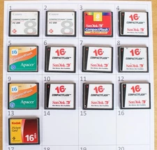 1x CF Card Compact Flash Memory 8 & 16MB, Sandisk Canon Kodak Apacer #121