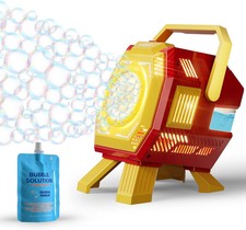 Belemar Bubble Machine for Kids with Lights, 6 Big Bubble Holes, Up to 15,000 Bu