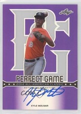2014 Leaf Metal Draft Perfect Game Purple Prismatic 3/10 Kyle Molnar Auto 0b2