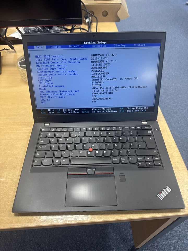 Lenovo ThinkPad T470s · i5-7200U · 8GB · 256GB, photo 1 of 5