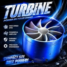 Car Supercharger Turbine Turbo Charger Air Filter Intake Fan Fuel Gas Saver Kits
