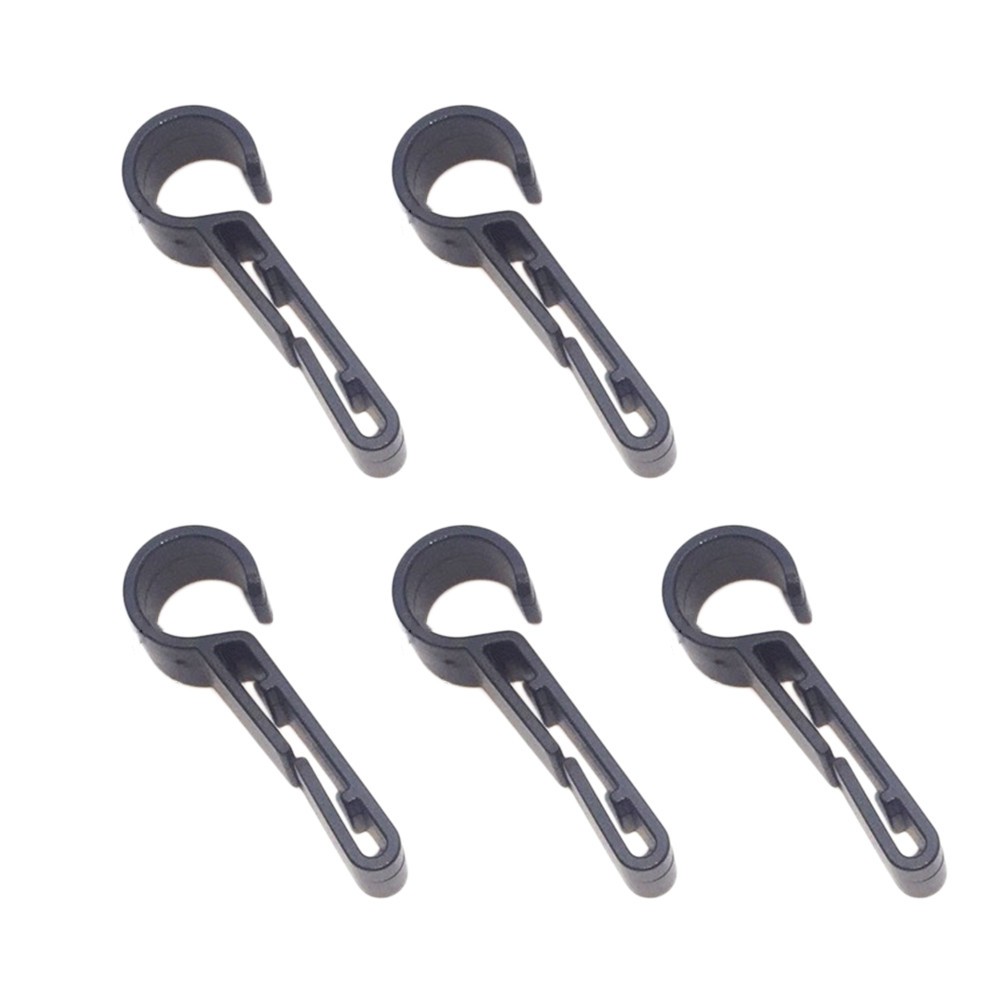 8pcs Stop Buttons Anti-slip Safety Headlamp Clasp Retainers (Black)