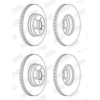 2X Jurid Bremsscheiben Vorne 344Mm BelÜFtet Passend FÜR Land Rover Range |