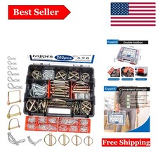202-Piece Heavy Duty Hitch Pins Clips Assortment Kit