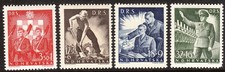 Stamp Croatia Sc B65-8 194 WWII Fascism NDH Pavelich Officer Corpsmen MNH