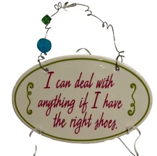 Tumbleweed Pottery THE RIGHT SHOES Ceramic Wall Art Decor