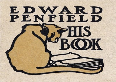 Vintage Katze Illustration Wandkunst Poster von Edward Penfield Wohnkultur