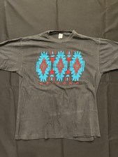 Vintage 90s Arizona Southwestern Aztec T Shirt XL USA Made Tuff Tee Black