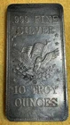 10 TROY OZ .999 FINE SILVER BAR APM ---10 TROY OZ SILVER BAR .999 AMERICAN EAGLE