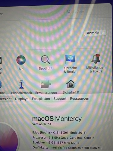 Apple iMac Retina 4k 21,5 Zoll Ende 2015 16GB 256 SSD Computer A1418 - Bild 3 von 11