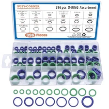 BUSY-CORNER O Rings Kit 396 Pieces 18 396PC Oring Kit, Green & Purple 