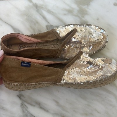 Gaimo sequin and suede espadrilles 38