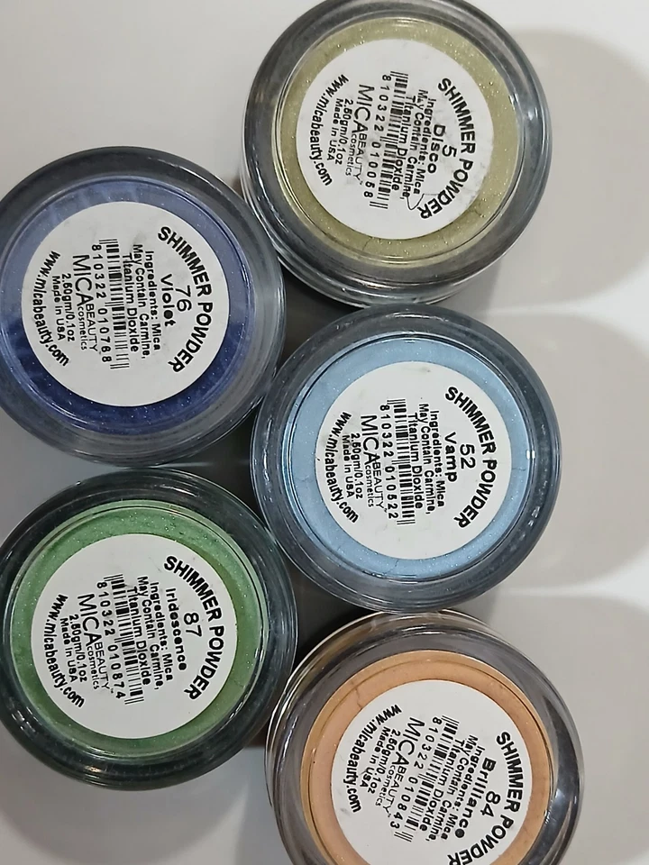 MICA Beauty Cosmetics Eye Shadow Shimmer Powder  2.5 gm Each, Lot Of 5 New - Image 4 of 4
