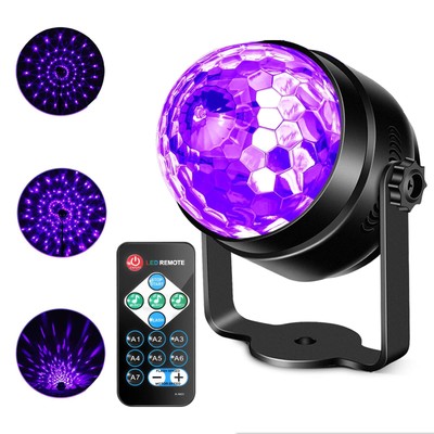 UV Black Lights for Glow Party 6W LED Disco Ball Strobe Lights for Dark Party Su