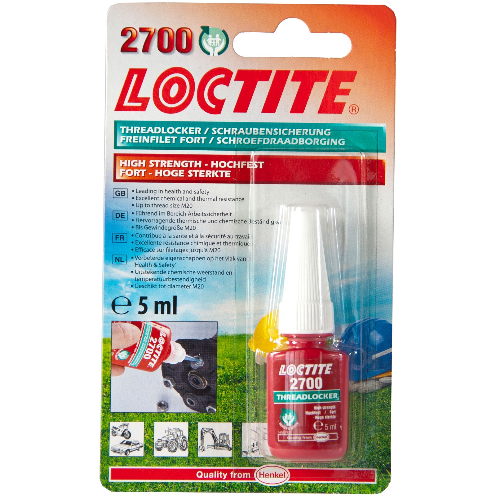 LOCTITE 2700 Health & Safety Friendly High Strength Threadlocker 5ml