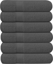 6 Pack Bath Towels Set 27 x 54 Inches 100 Ring Spun Cotton, Lightweight,