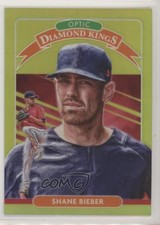 2020 Panini Donruss Optic Diamond Kings Retail Lime Green Prizm Shane Bieber ut4