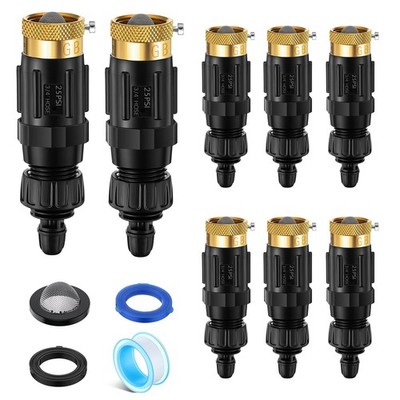 Gulfmew Drip Irrigation Faucet Adapter 25 PSI, 1/4'' Tubing Quick Connect to 3...