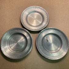 3 Vintage Drangsgaard Norway Handmade Pewter Norwegian Serving Decorative Plates