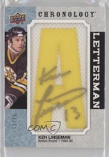 2018-19 Chronology Letterman Letter Relics 12/15 Ken Linseman Patch Auto 0c3