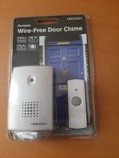  Unicom Wire Free  Door Bell Chime X 2 Brand New In White