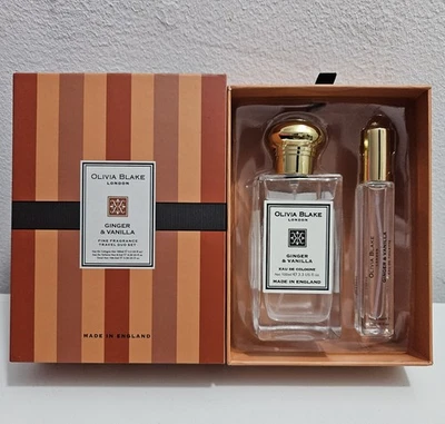 OLIVIA BLAKE Ginger & Vanilla Travel DUO Set Perfume EDC 100ml & EDT 8.5ml Gift