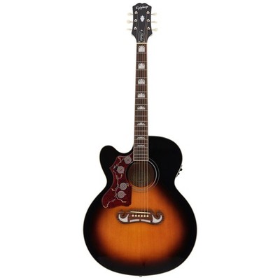 NEU: Epiphone J-200 Studio EC Westerngitarre Linkshand Sunburst inkl. Gigbag