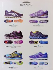 NEW BALANCE/REEBOK /PUMA /NIKE/ASICS Vintage Print Ad !! " Running Shoes "