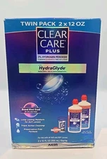 Clear Care Plus Cleaning Solution with Lens Case, Twin Pack, Multi, 12 Oz
