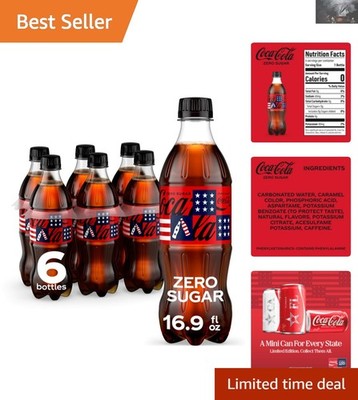 Coke Zero Sugar Diet Soda, 16.9 fl oz Bottles, 6-Pack - Refreshingly Crisp Taste