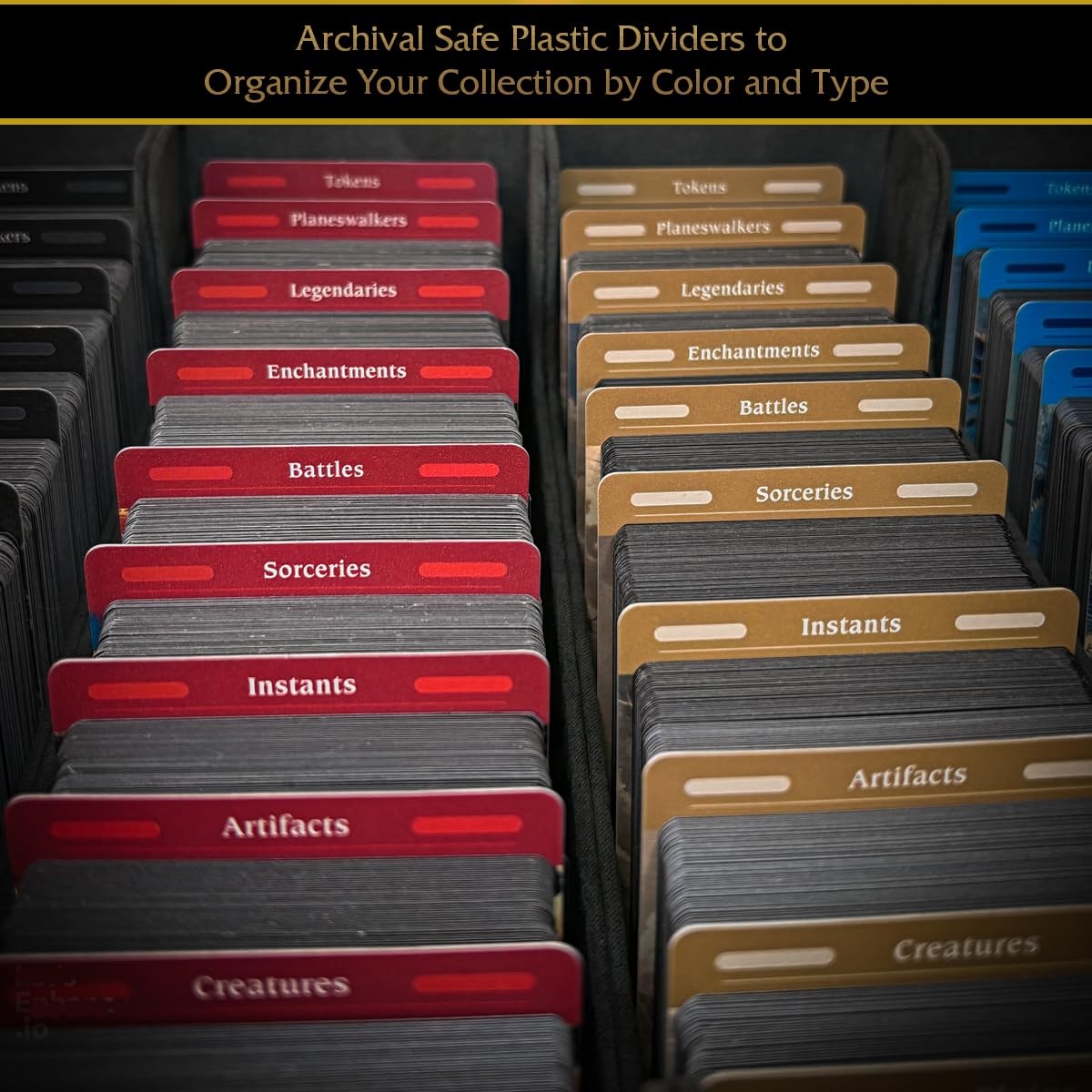 MTG Card Dividers - 77 Plastic Magic for Deck & Storage Box Clear