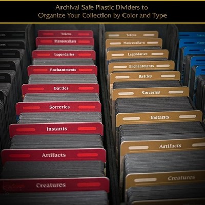 MTG Card Dividers - 77 Plastic Magic for Deck & Storage Box Clear