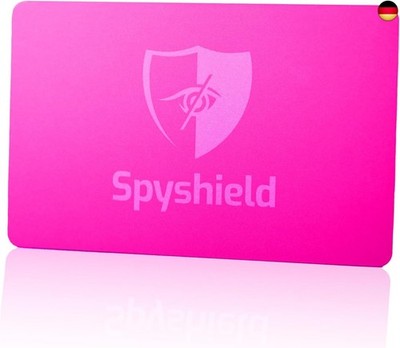 Spyshield 2X RFID Blocker Karte NFC Schutzkarte mit Störsender, Pink