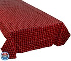 Iconikal Plastic Tablecloth Table Cover, Snowflake Buffalo Plaid, 54 x 108-In