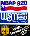 US stickers from WBAP - WSM and WWL
