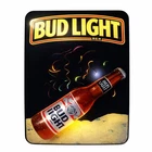 Bud Light Lighted Motion Bar Sign Beer Bottle Vintage Style Wall Display Works