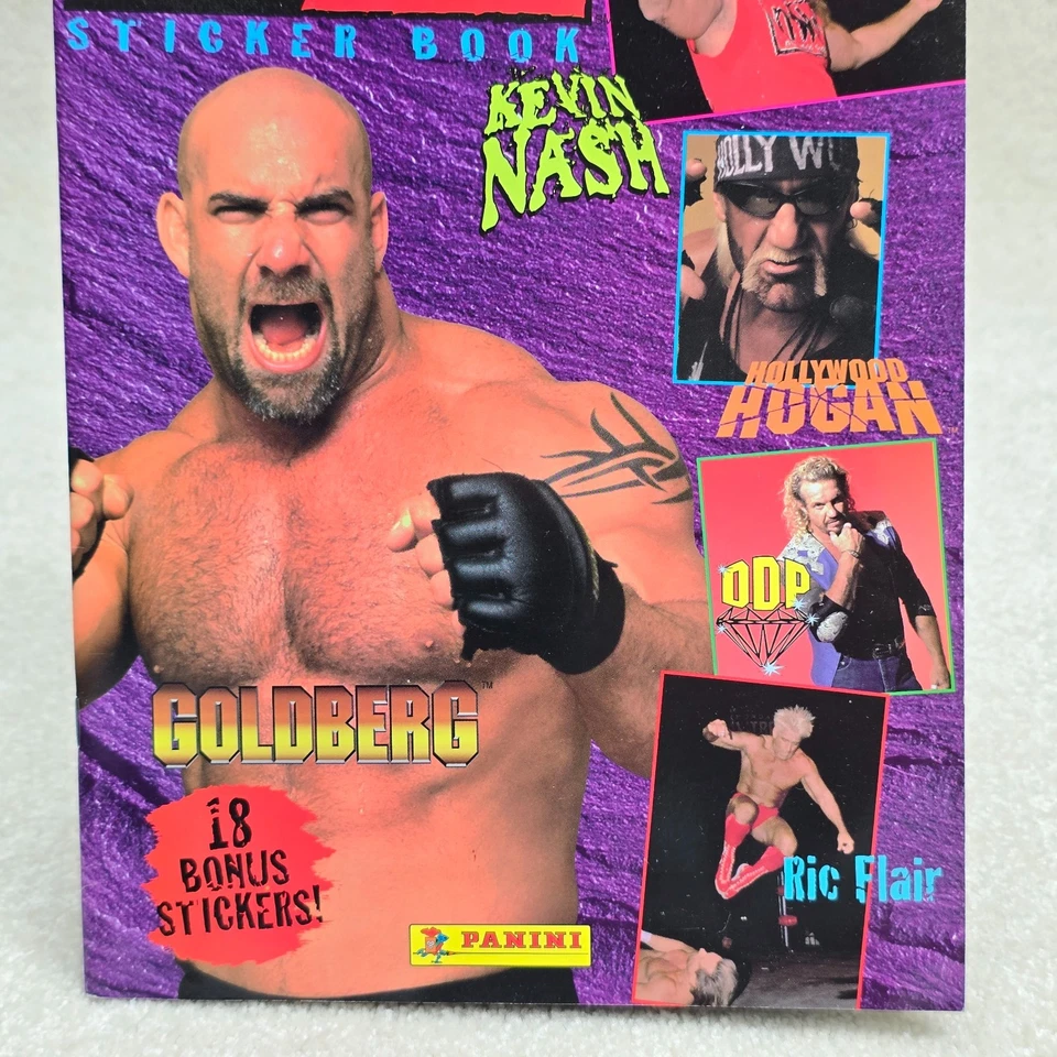 Álbum de pegatinas Panini WCW nWo 1999 4 hojas sin usar de colección Foto 3 de 4
