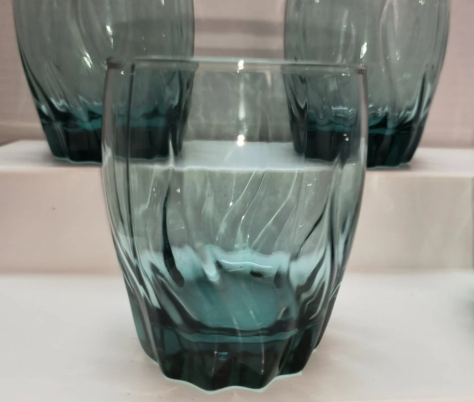 4 GAFAS ROCK VINTAGE ANCHOR HOCKING “Central Park” VERDE HELECHO 4" Foto 2 de 4