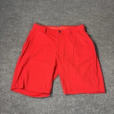 Redvanly Shorts Mens Medium Red Hanover Pull On 8.5" Performance Stretch Golf