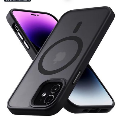 Torras Black Magnetic iPhone 12/12 Pro 6.1 Compatible W/MagSafe Shockproof Cover