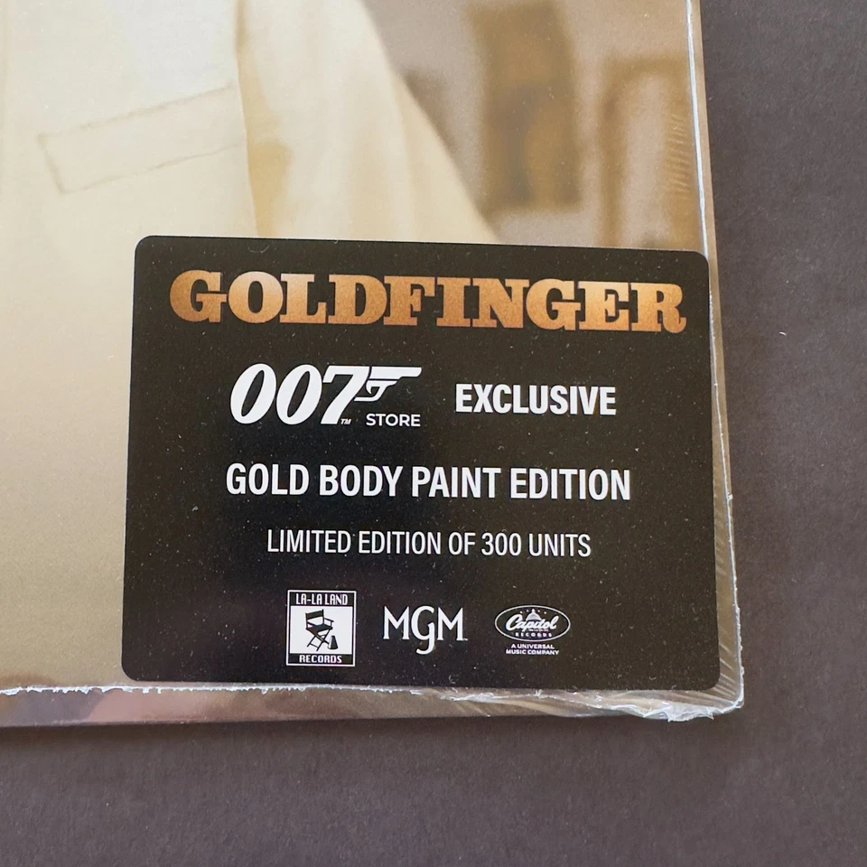 2025 JAMES BOND 007 GOLDFINGER OST EXCL GOLD BODY PAINT ED 1/300 LP SEALED HYPE - Image 2 of 4