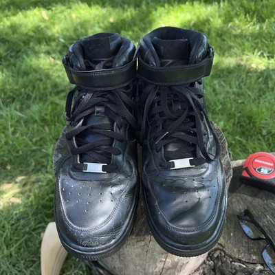 Nike SF Air Force 1 High Leather Sneakers Triple Black, Size 11