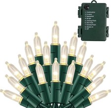 Battery Operated Christmas Lights, 50 LED 16FT Waterproof String Christmas Tree