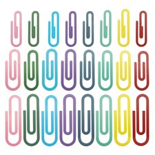 Pack Of 8 Large Metal Pressed Clips Colorful For Office School Supplies