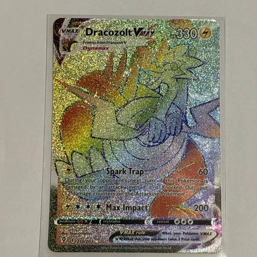 Pokémon Dracozolt VMAX 210/203 Secret Rare Full Art Holo SWSH07 Evolving Skies