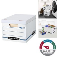 Bankers Box 30-Pack Basic-Duty File Storage Box with Lid, Letter/Legal