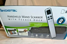 Pandigital Handheld Wand Scanner w/ Feeder Dock Red New in Box