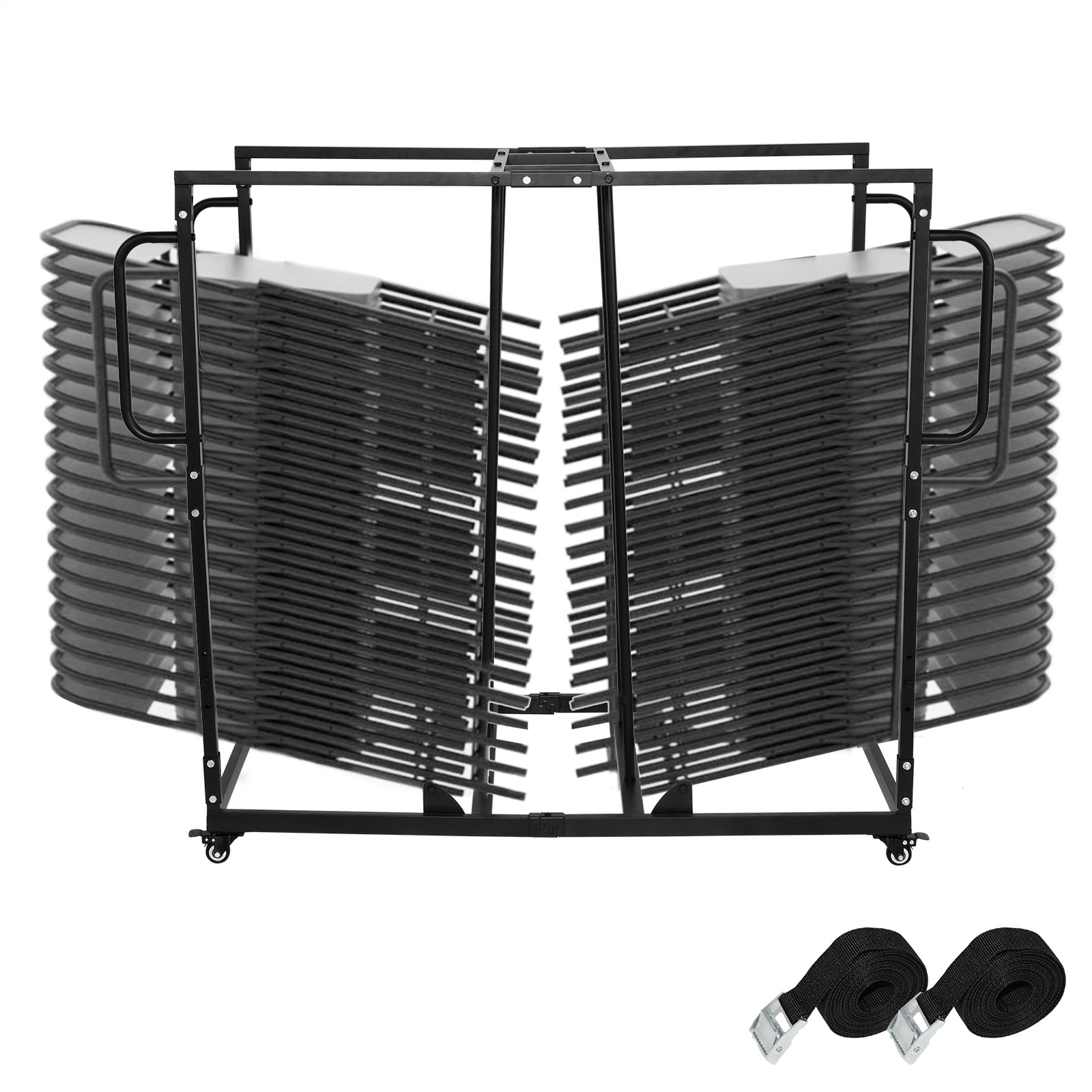 Rack Cart For 40 Chairs Of 500lbs Casters/locking Wheels New--