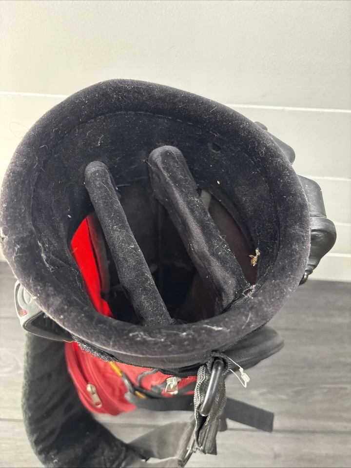 Nike Tiger Woods Golf Kick Stand Carry Bag Kids Youth Black/Red/Yellow 23 Inches - Image 2 of 4