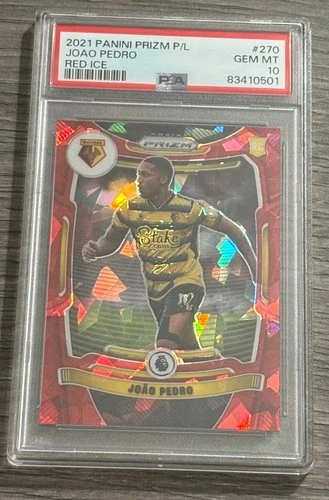 2021-22 Panini Prizm Premier League - Joao Pedro #270 Red Ice Prizm (RC)